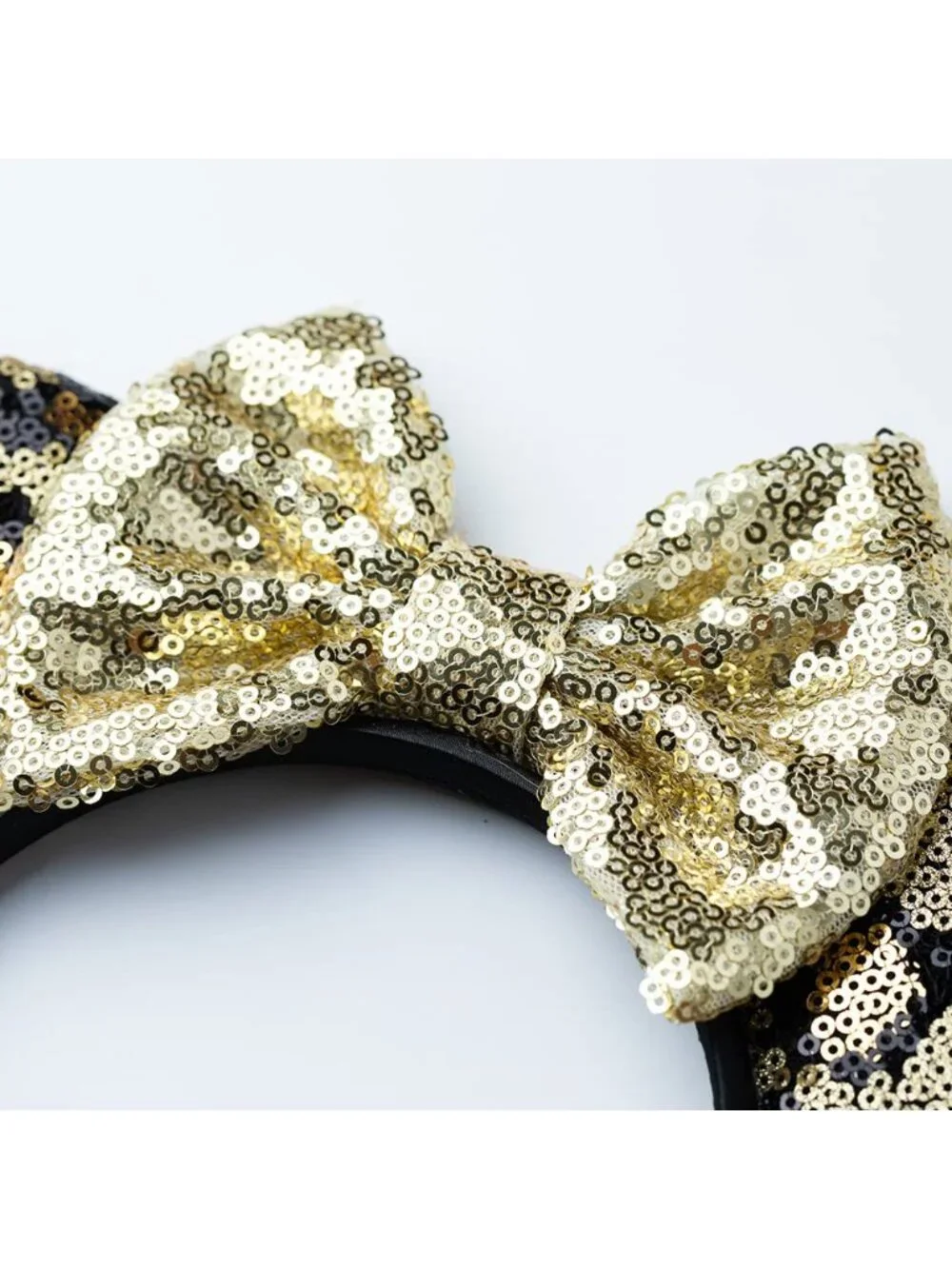 Women Leopard/Gold Shiny Bow Mickey Mouse Hair Headband For Cosplay